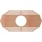 Ekena Millwork Chrysler Wood Fretwork Pierced Ceiling Medallion, Cherry, 22"W x 11"H x 5 3/4"ID x 3/8"T CMWP22X11X0375CSCH - alternate 3